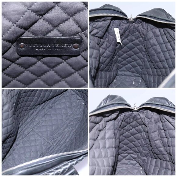 BOTTEGA VENETA INTRECCIATO Hand Bag Leather Black Auth - Picture 15 of 16